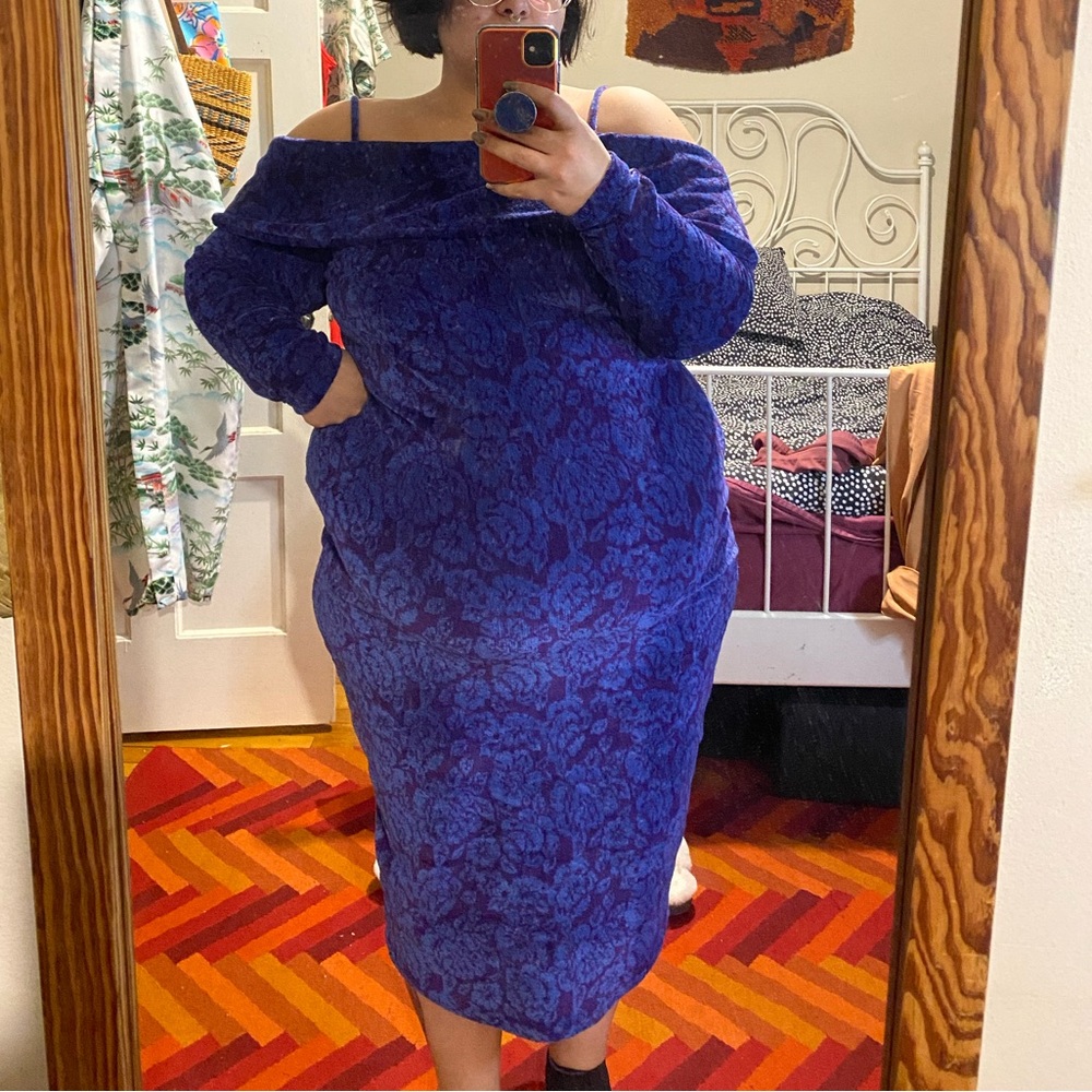Hilary MacMillan Cuff Sweater Dress Plus Size 2X